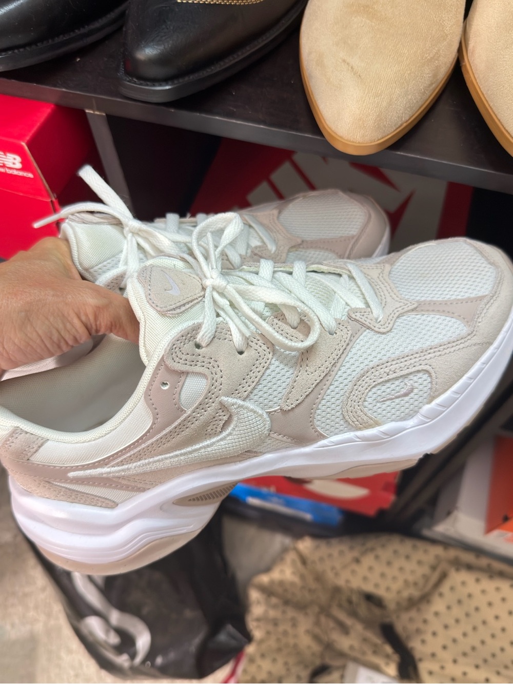 Nike Light Gray/White Athletic Shoe Interior